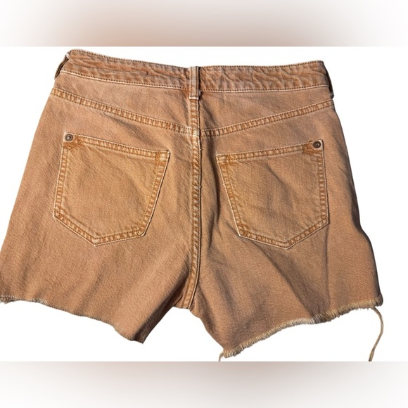 Anthropologie Shorts Womens 25 Yellow Gold Denim Pilcro Distressed Cut Offs - Picture 8 of 11